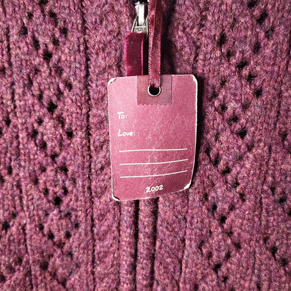 Abercrombie & Fitch Vintage 2002 Y2K Lambswool Blend Burgundy Jacket NWT - Picture 5 of 13